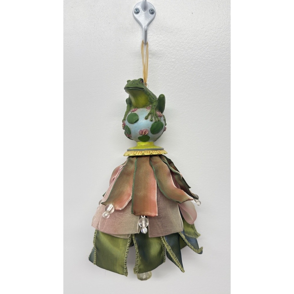 Silvestri Hanging FROG Tassel Kelly‎ Paulk Design Chenille Organza VTG  #20